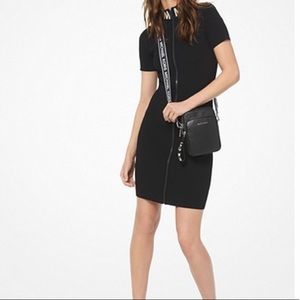 Black midi length dress